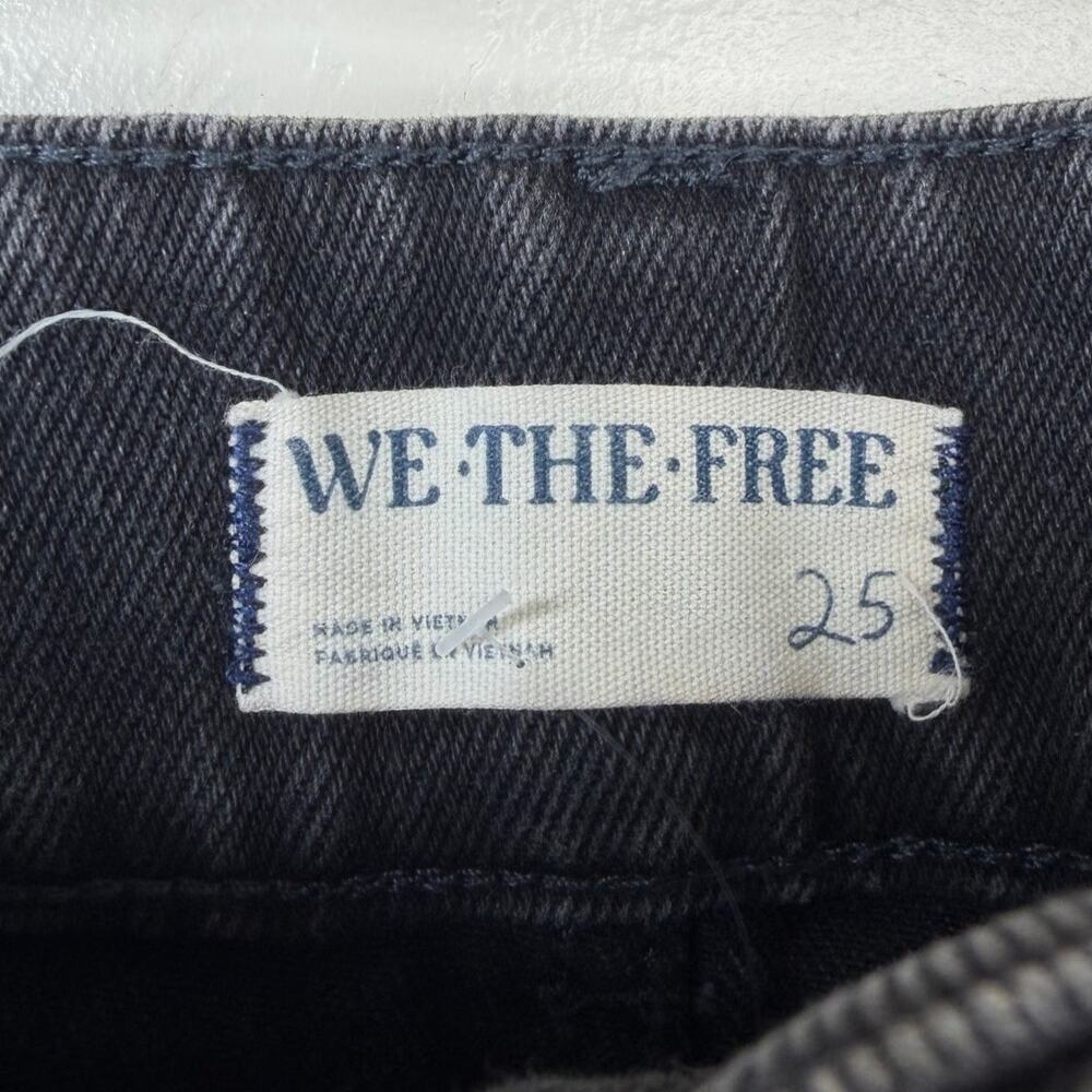 Free People We The Free Faded Black Wash Madison Utility Pocket Denim Midi Skirt - Picture 7 of 8